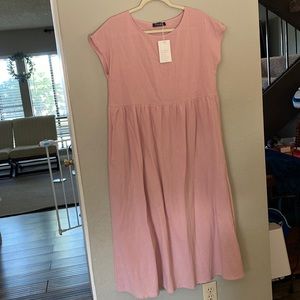Sucrefas 100% Cotton Pink Blush Maxi Dress Size XL